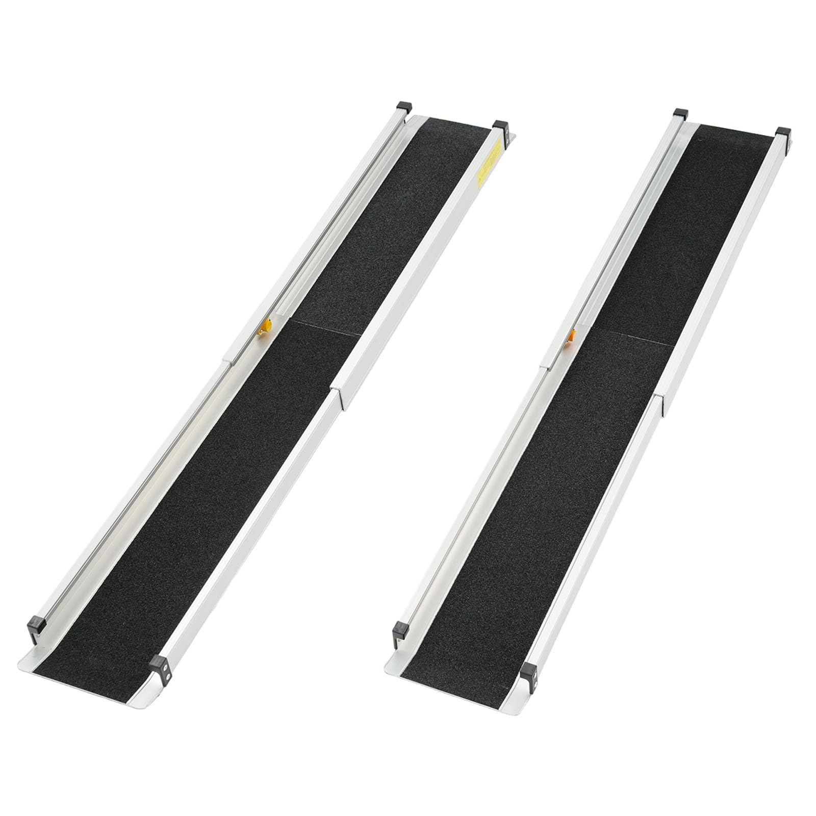 Juego de 2 rampas telescópicas de aleación de aluminio, capacidad de carga de 300 kg, telescópicas para escaleras, puertas, sillas de ruedas, bicicletas, con bolsa de almacenamiento, color negro y