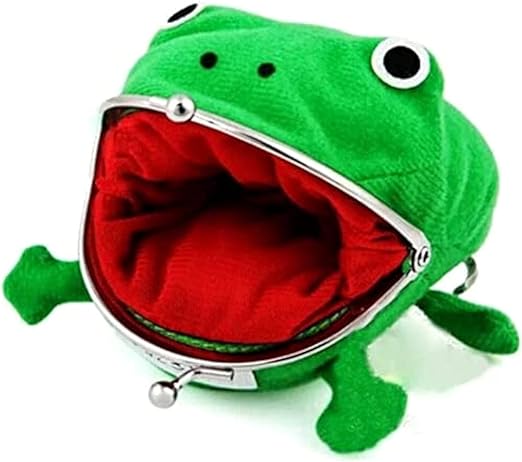 Frog Wallet Anime Cartoon Wallet Coin Purse Manga Flannel Wallet Cute Funny Plush Toy (Anime Frog)