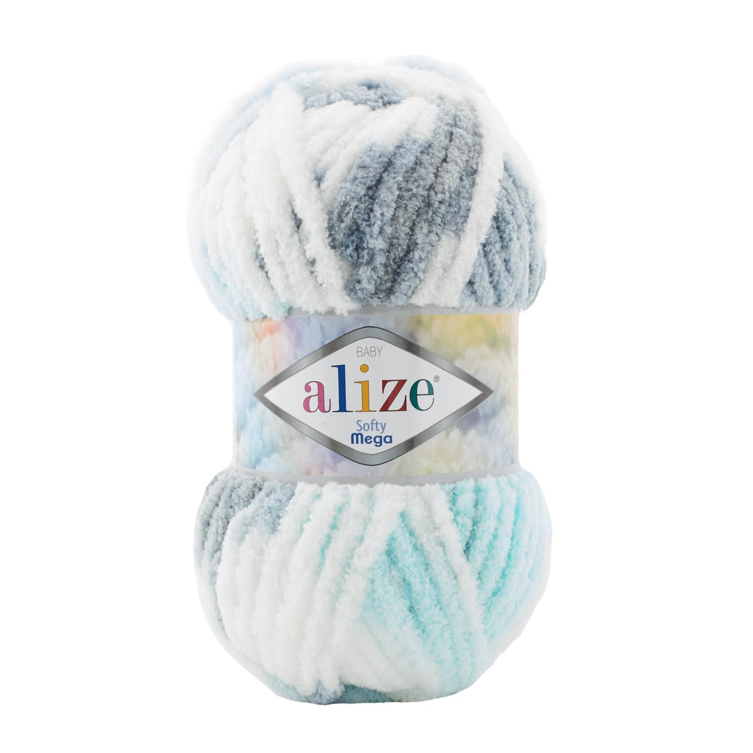 Alize Softy Mega Chunky Blanket, Scarf, Baby Knitting Crochet Yarn 100g Ball (1, 5939SM) — image 1