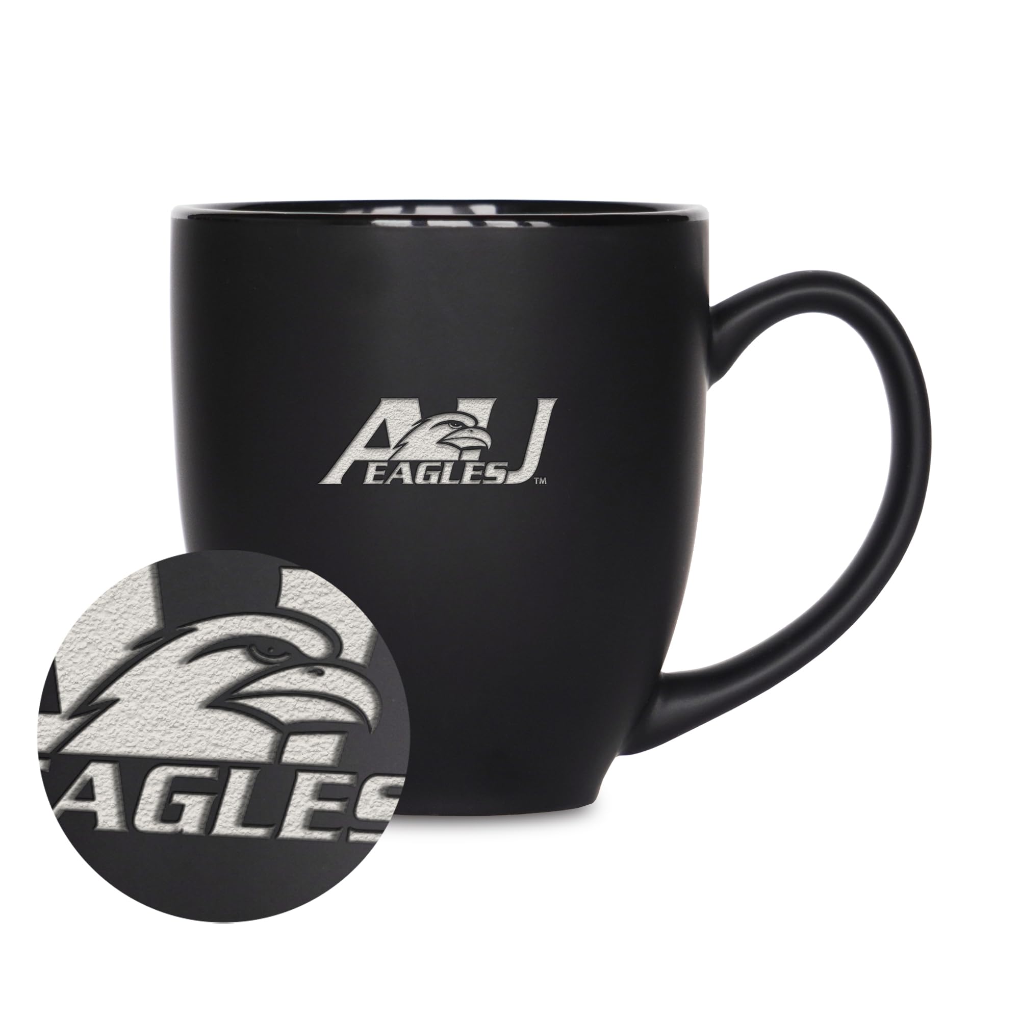Mug Ashland Eagles gravé laser en céramique noire : idée cadeau parfaite 425 ml