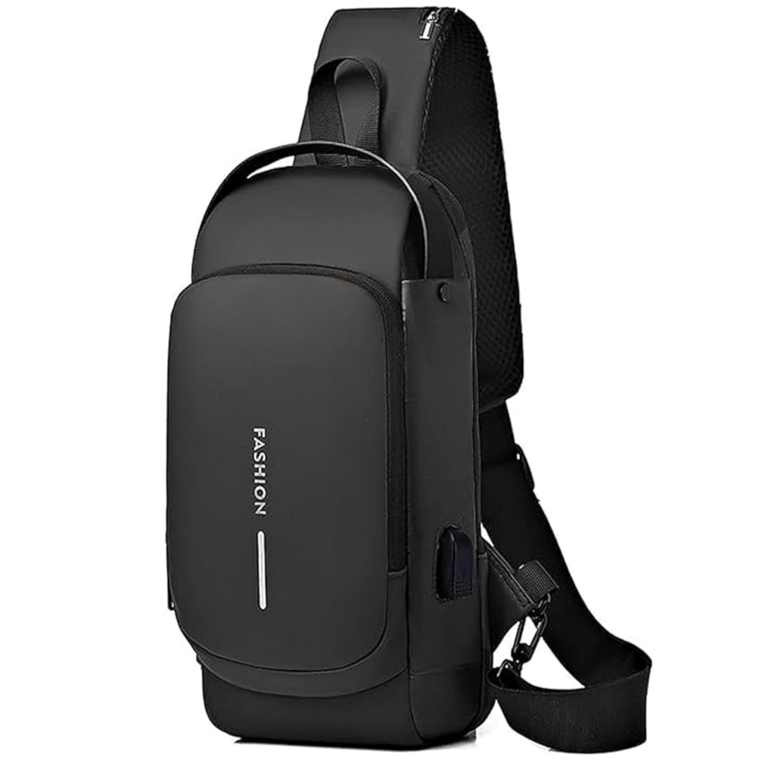- Anti-Theft USB Sling Bag | Waterproof Crossbody Chest Bag for Men
