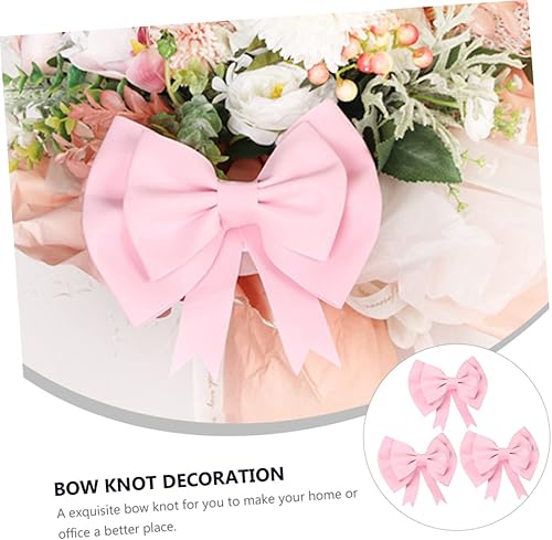 Miniatura 4 de BESTOYARD 3 piezas de pajarita de lazo grande, decoración de lazos florales, decoración de nudos, corona, lazo, cestas de regalo, lazos de regalo,