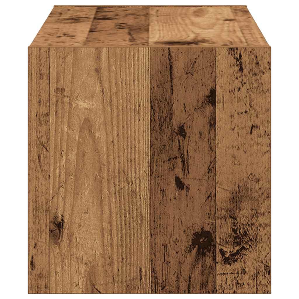 Regał na buty można układać w stos o wyglądzie starego drewna, materiał drewnopochodny, 60 x 30 x 30,5 cm, oszczędność miejsca do przechowywania, korytarz, przedpokój, otwarte półki, system