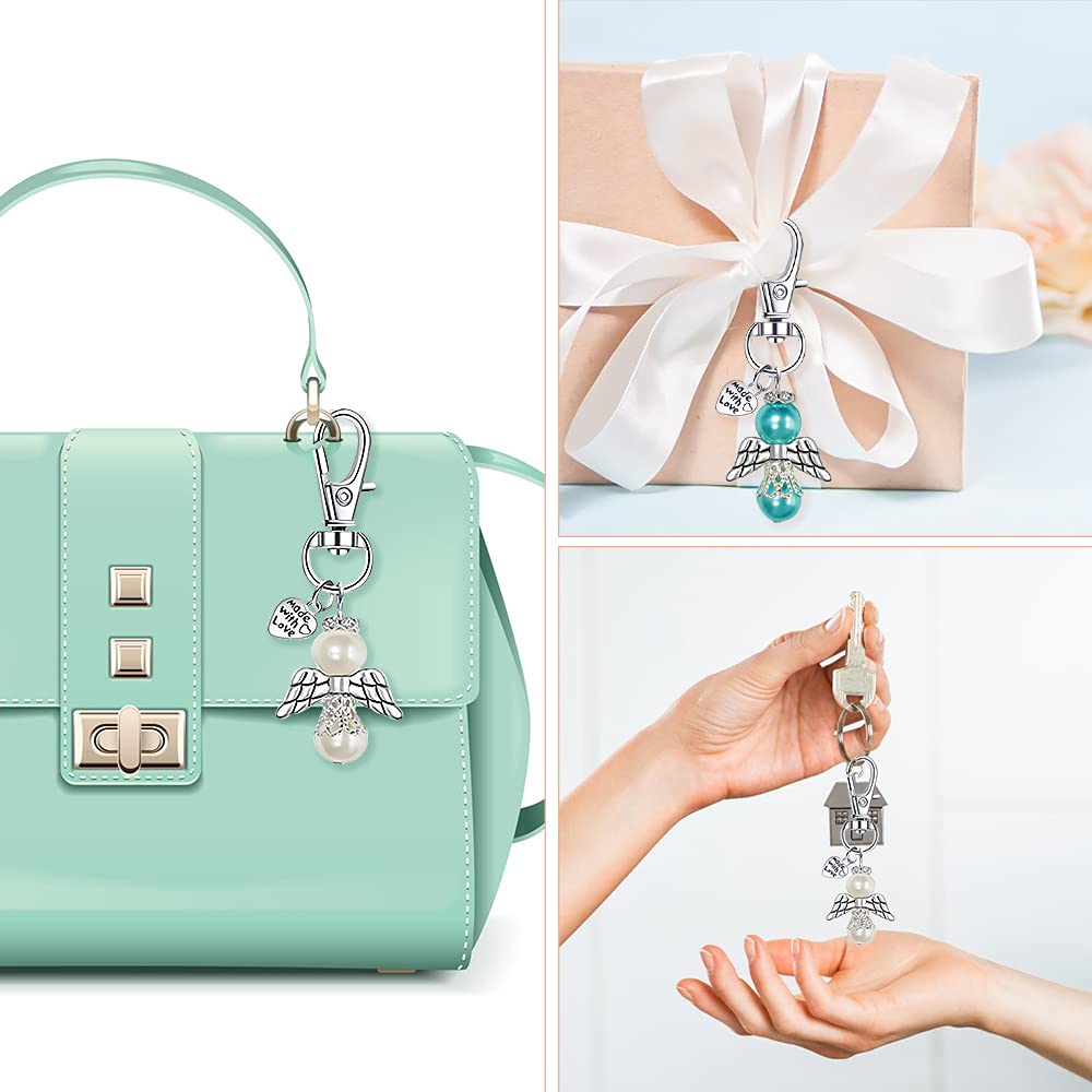 ALGONETO Lot De 20 Mini Chapelets De Baptême En Acrylique Avec Sacs En Organza Pour Première Communion Baptême