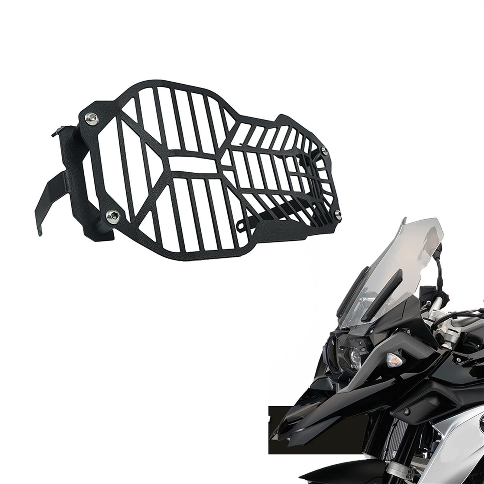 Protezione Faro Moto,Motocicletta Faro Griglia Uso della protezione del faro uso per BMW R1250GS R1200GS. Avventura GS1200. R 1200 1250 GS / Adv LC 2013-2020. Griglia protettiva protezione copertina