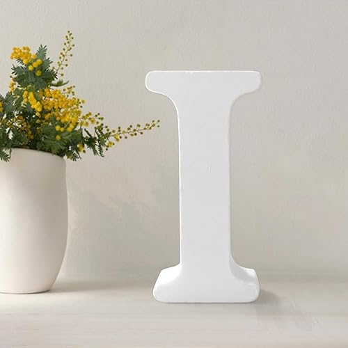 Letras de madera de 4.3 pulgadas, letras blancas de madera sin terminar para injerto, letras de madera para decoración de pared, letras pie para