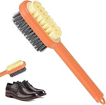 2 in 1 Shoe Brush Double-Sided Shoe Brush for Cleaning Soft bristled Silicone Scrubbing Suede Cleaner Brush for Shoes Polish Eraser for Suede Boot Cleaner and Nubuck Brush Scrubber (1 pic)