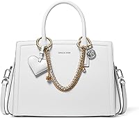 Michael Kors Women's Laila Medium Satchel - Pebbled Leather Shoulder Bag with Magnetic Closure for Day-to-Night Versatility