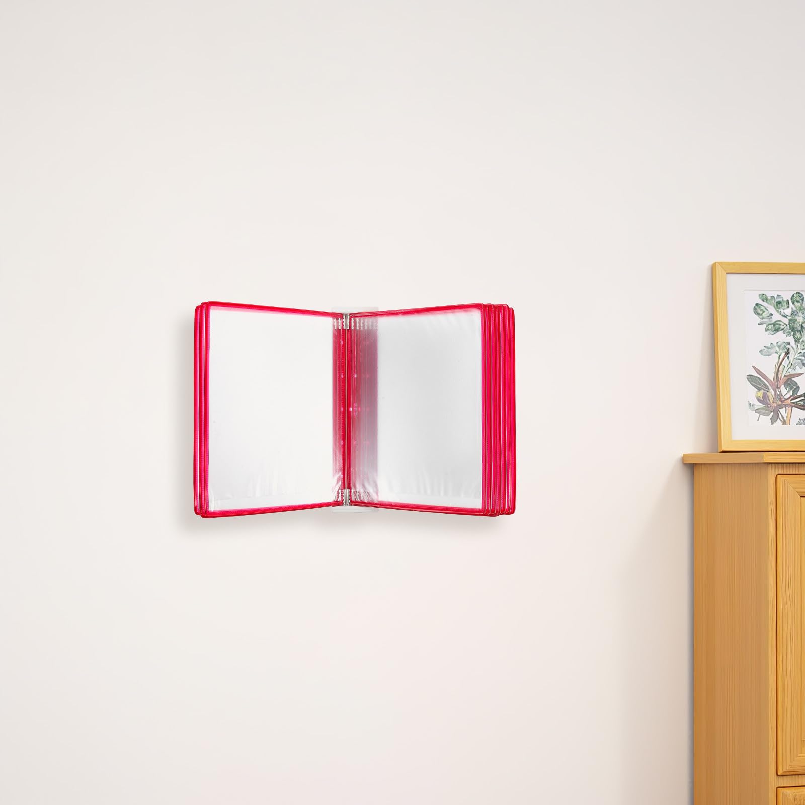 Artibetter Organizzatore da Parete per Documenti A4, 10 Tasche, Rosso