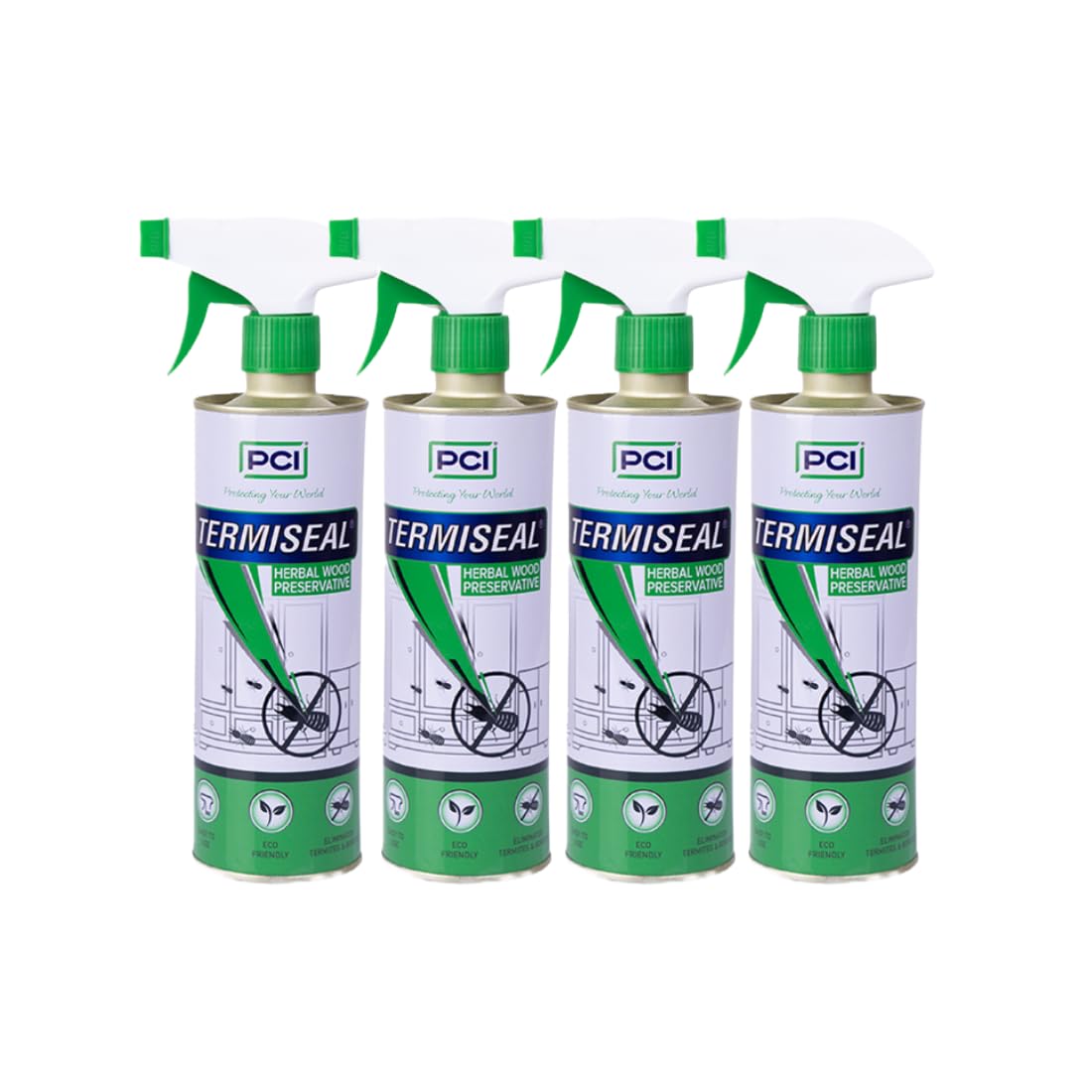 PCI Termiseal Herbal Wood Preservative Spray | Eco-Friendly Termite Killer Spray| Wood Preservative and Termite, Borer, Insect Repellant | For Home, Kitchen and Offices (500 ml) (pack of 4)-image-46