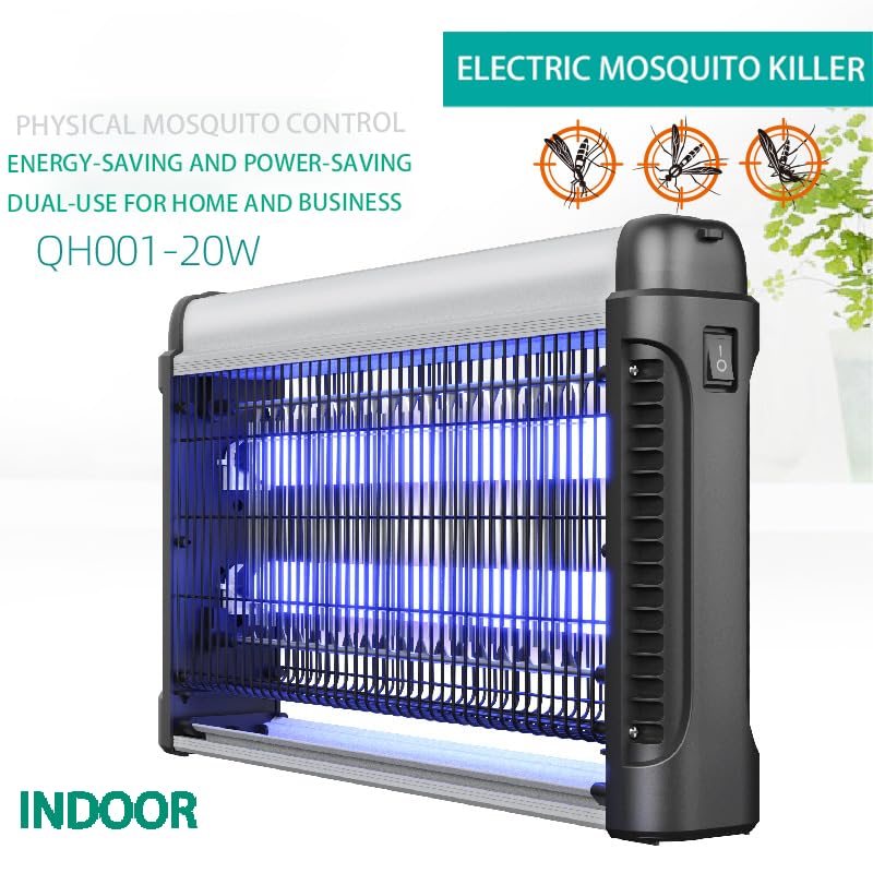 Insetticida con luce UV da 20 W, trappola per insetti per interni ed esterni, trappola per mosche, moscerini, controllo dei parassiti, ETL elencato