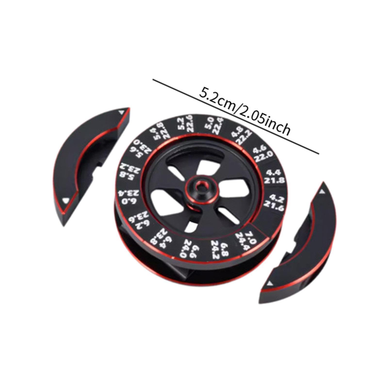 Calibro di Misurazione per Auto RC, Rotondo, Professionale, Strumento di Misurazione RC Compatto per Misurare L'altezza Dell'asse di Modelli D, Nero Rosso