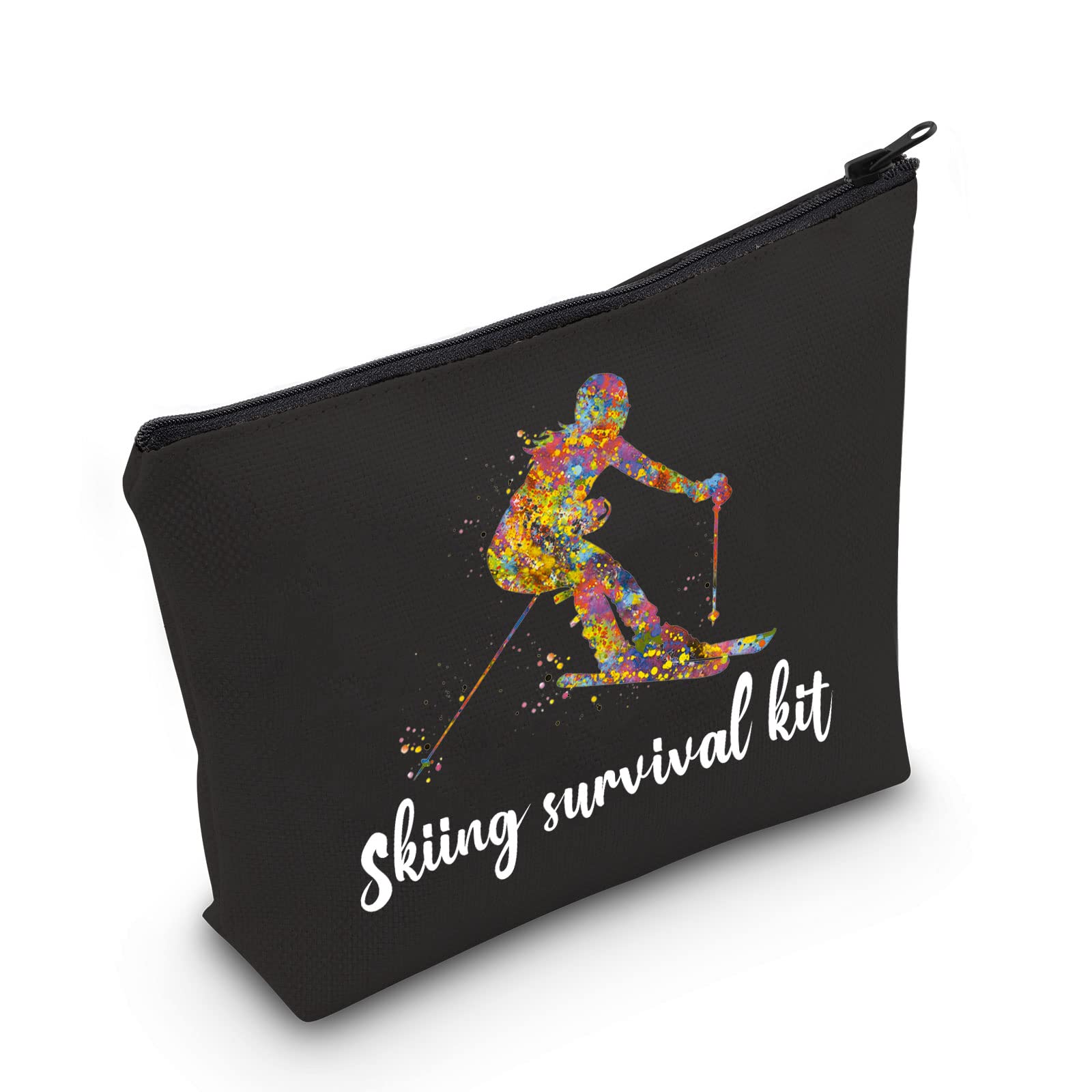 FUNYSOSkiing Bag Skiing Team Gifts Skiing Survival Kit for Ski Lover Skiing Gift for Enthusiasts Cosmetic Bag, Skiing Survival Kit Black Uk, big, 0