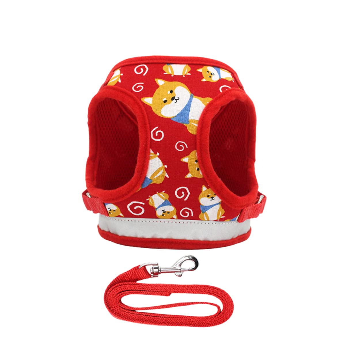 BESPORTBLE 3piezas Arnés para Perros Pequeños Correa Diseño Creativo y Ligero Arnés Antiescape para Cachorros Rojo s