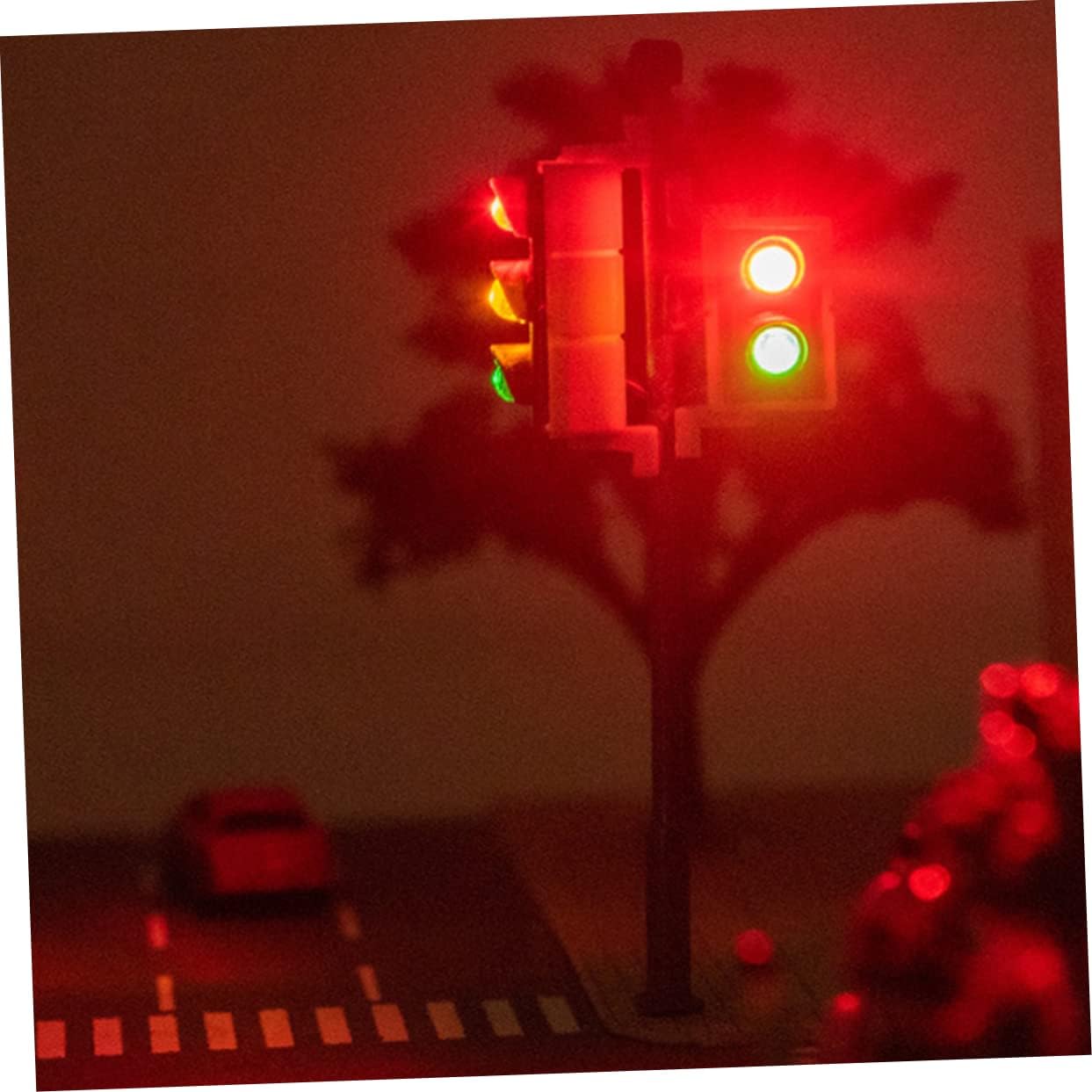Mini Signal Light Model for Sand Table Scenery Realistic Traffic Lamp for Train Layouts Luminous Simulation Light in Multiple Colors
