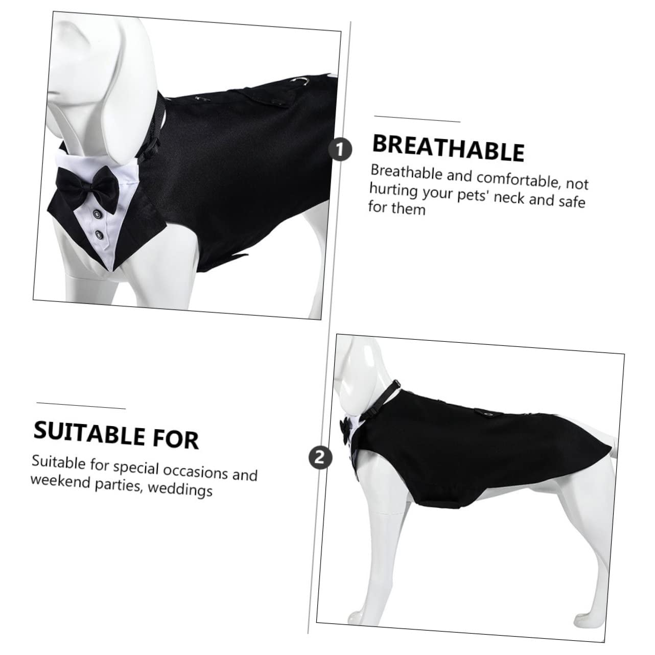 INOOMP 2sets Look Abbigliamento Formale Per Comprendente Un Bandana Cravattino Per Matrimoni e Speciali Costume è Facile Indossare Chiusura è e Accattivante Assicurando Per e Cerimonie
