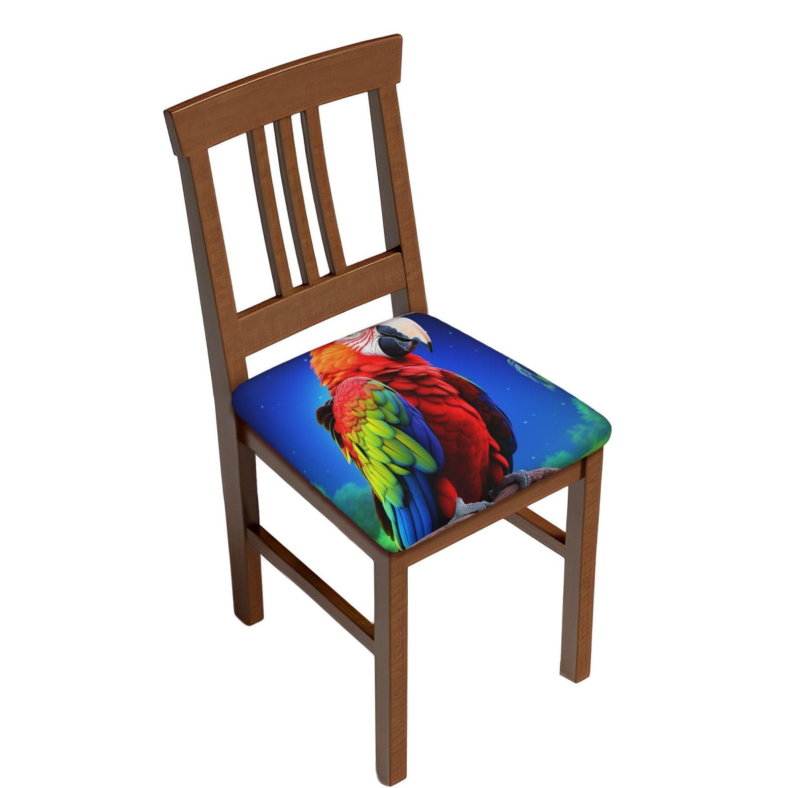 DWVTSLH Parrot Bar Stool Covers Square, Six Piece High Elastic Soft Seat Cushion Cover Protector Washable Barstool Slipcovers Nonslip Replacement Square Bar Chair Covers