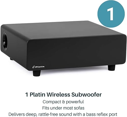 Miniatura 5 de Platin Sistema de sonido envolvente de cine en casa inalámbrico Monaco 5.1 para televisores inteligentes - con transmisor WiSA SoundSend incluido -
