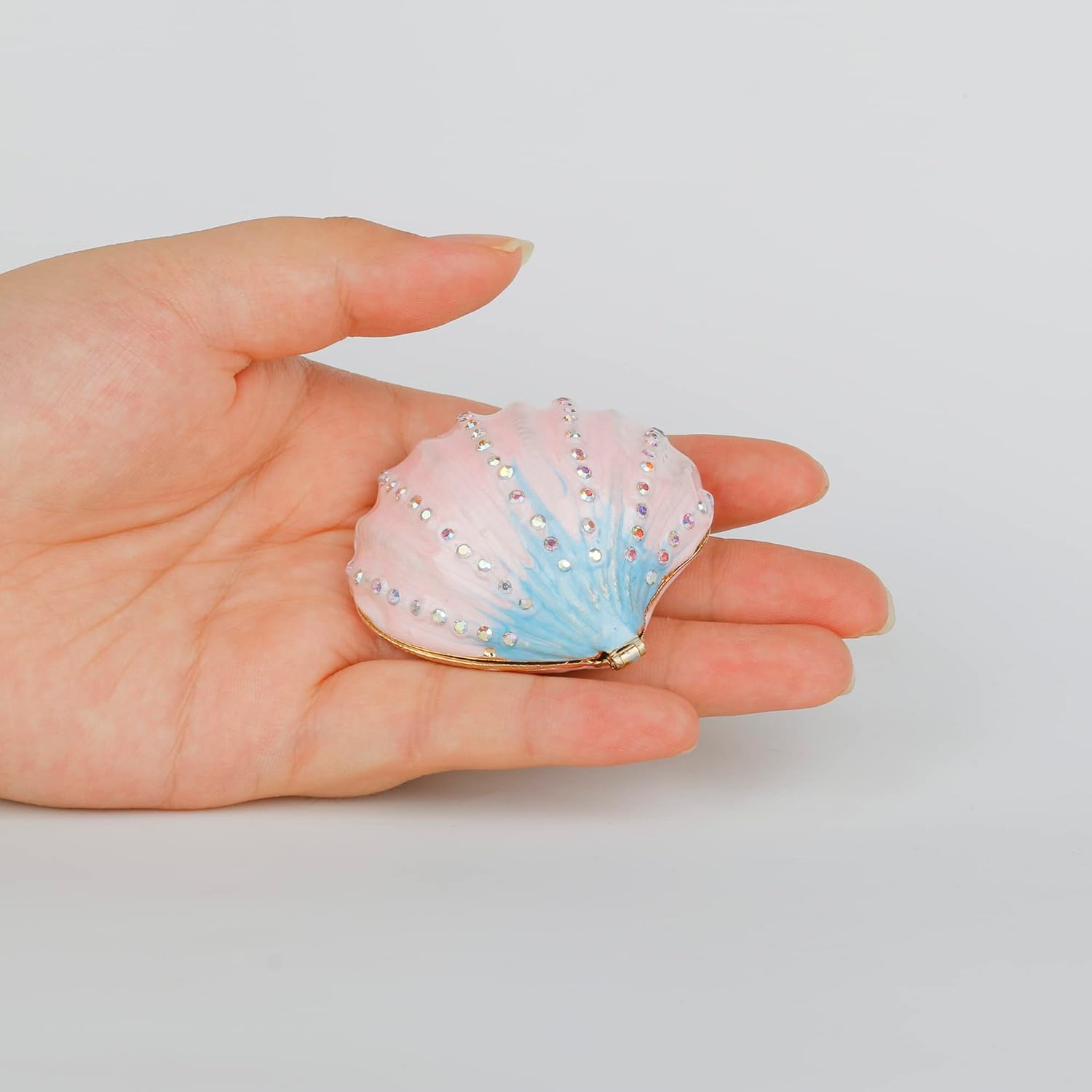 Seashell Jewelry Trinket Boxes Sea Shells Figurine Collectible Pearl Mussel Jewelry Ring Holder Dresser decoration - Image 3