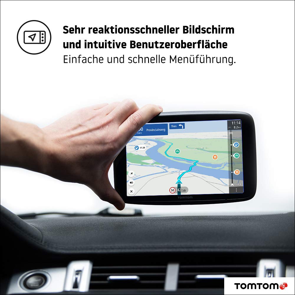 TomTom Navigationsgerät GO Discover (7 Zoll, Stauvermeidung Dank TomTom Traffic, Karten-Updates Welt, schnelle Updates via WiFi, Verfügbarkeit von Parkplätzen, Kraftstoffpreise)