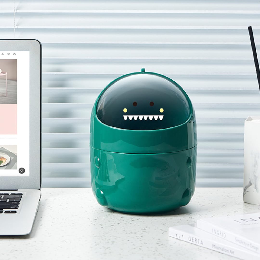 Dino Table Bin/Dustbin for Office Desktop for study room & office table (Green)-image-27