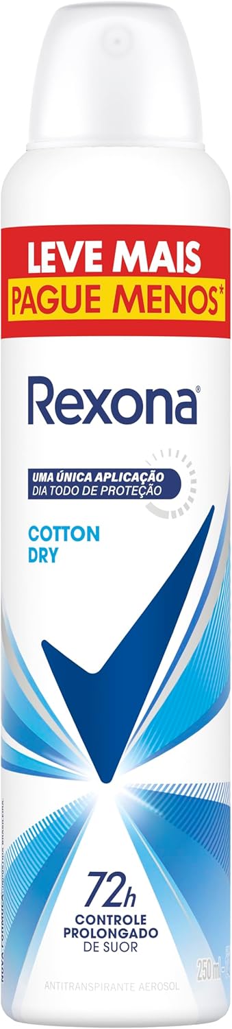 Guia Atualizado Antitranspirante Aerossol Cotton Dry Rexona 250Ml Leve Mais 1