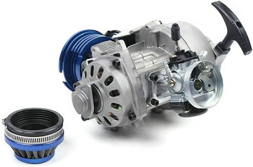 Miniatura 6 de Motor de motor de 49 CC de 2 tiempos de carreras, motor completo de arranque motorizado, kit de motor de bicicleta motorizada para bicicleta de