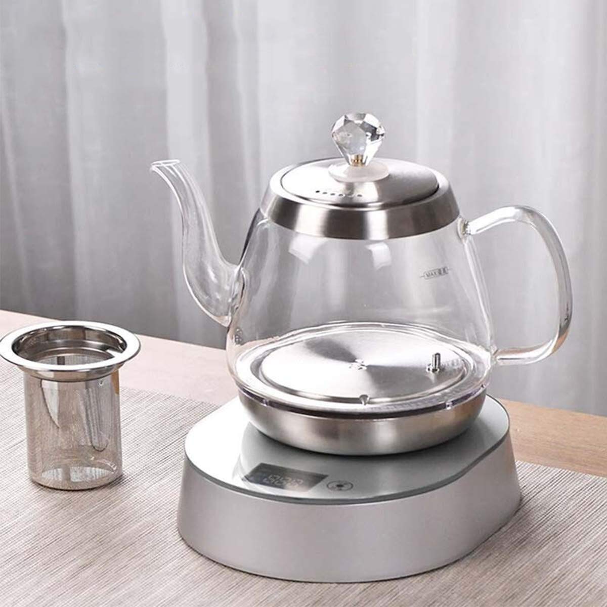 Hervidor eléctrico KANBUN, hervidor de agua, hervidor de té, hervidor termostático con filtro ajustable 1L 1000W Calefacción presente