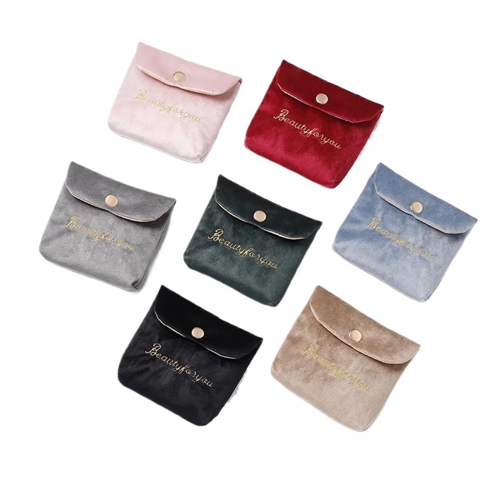 Tampon Tasche 7Pcs Serviette Sanitär Pad Beutel Frauen Mädchen Nette Handtuch Lagerung Tasche Geldbörse Lippenstift Kopfhörer Fall Kreditkarte Halter taschen