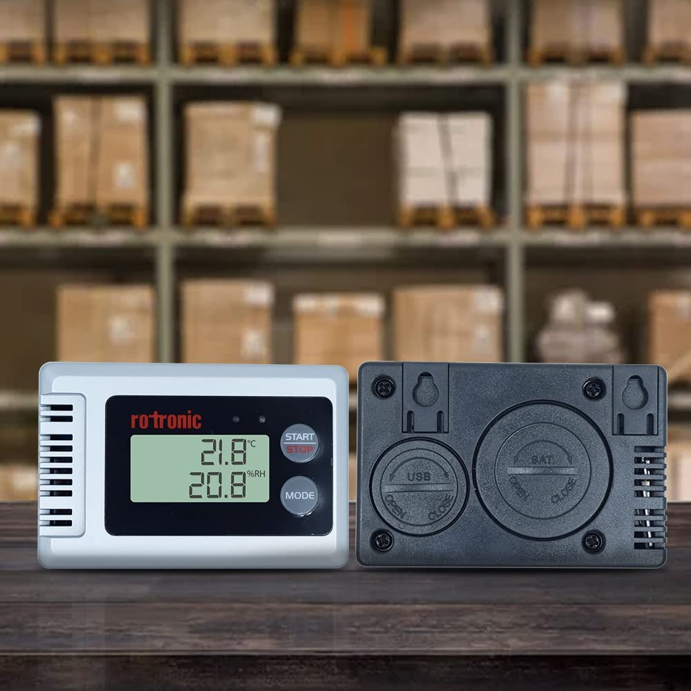 Rotronic HL-1D Registrador de Temperatura y Humedad – Data Logger USB de Alta Precisión para Laboratorio, Farmacia y Cadena de Frío