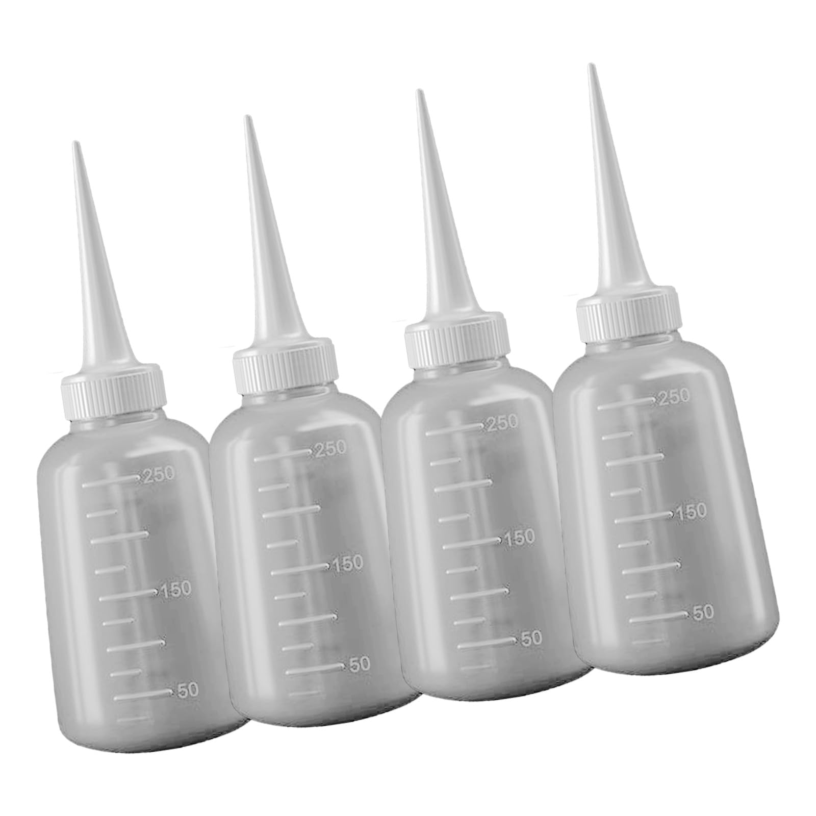 Apglsxy 250Ml Of 4 Squeeze Bottles Glues Dispenser Nozzle Bottle For Glues Oil And Wash Bottle Needs In Crafting Translucent