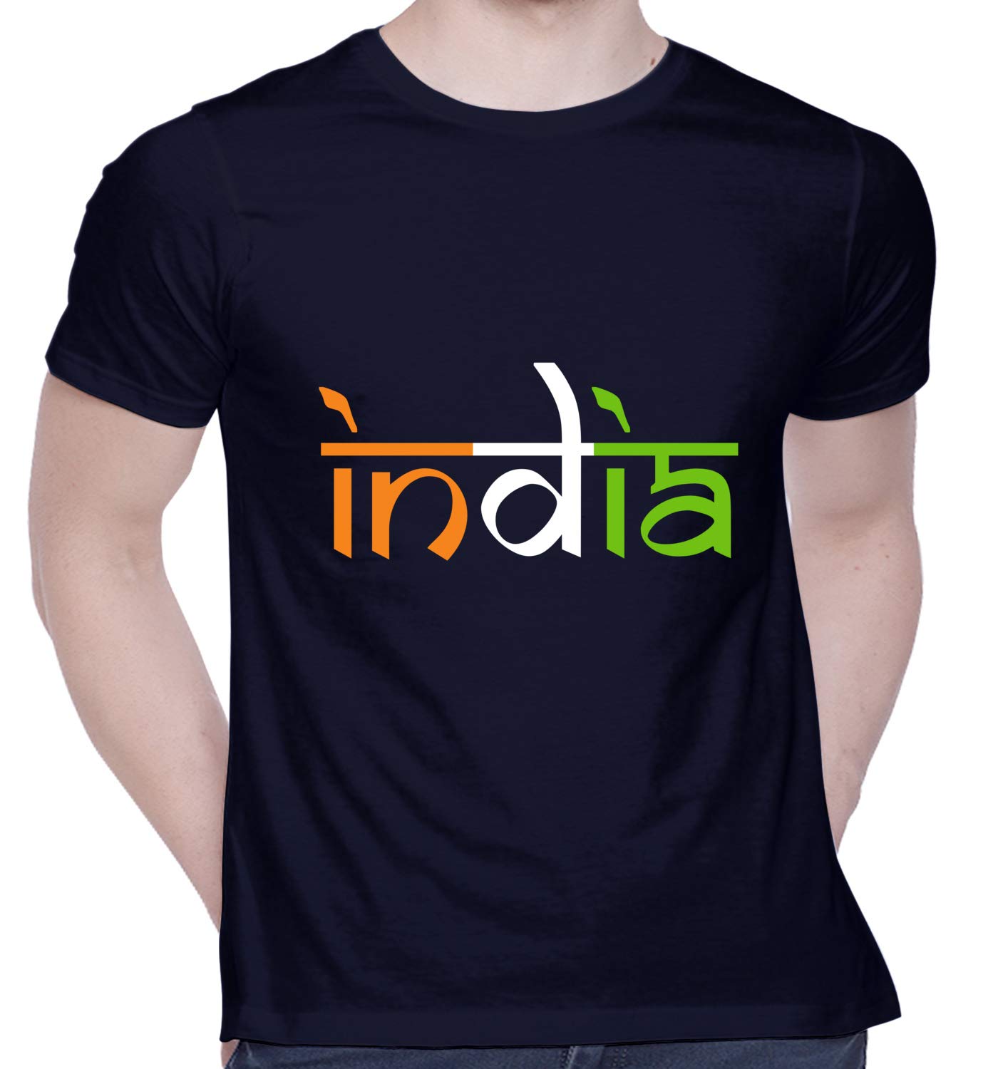 CreativiTGraphic Printed T-Shirt for Unisex India_Republic Day Tshirt | Casual Half Sleeve Round Neck T-Shirt | 100% Cotton | D00585-206