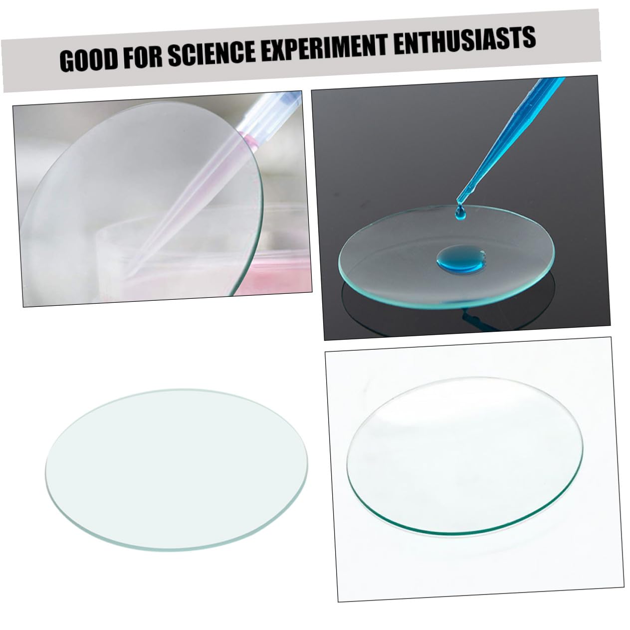 10 pezzi Vetro Orologio Trasparente Copri Becher Laboratorio Sicuro Antisversamento per Esperimenti Scientifici