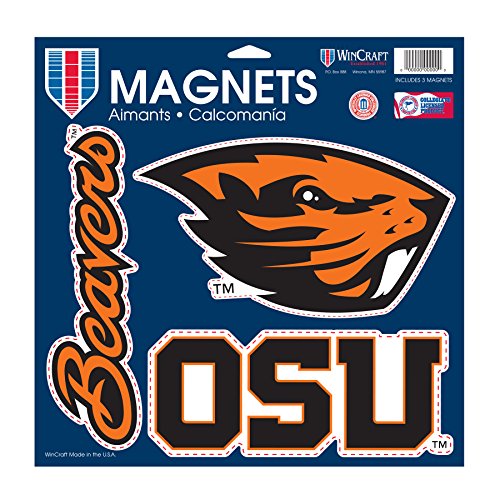 Wincraft NCAA Oregon State Beavers Car/Fan Magnet, Large/11 x 11-Inch, White