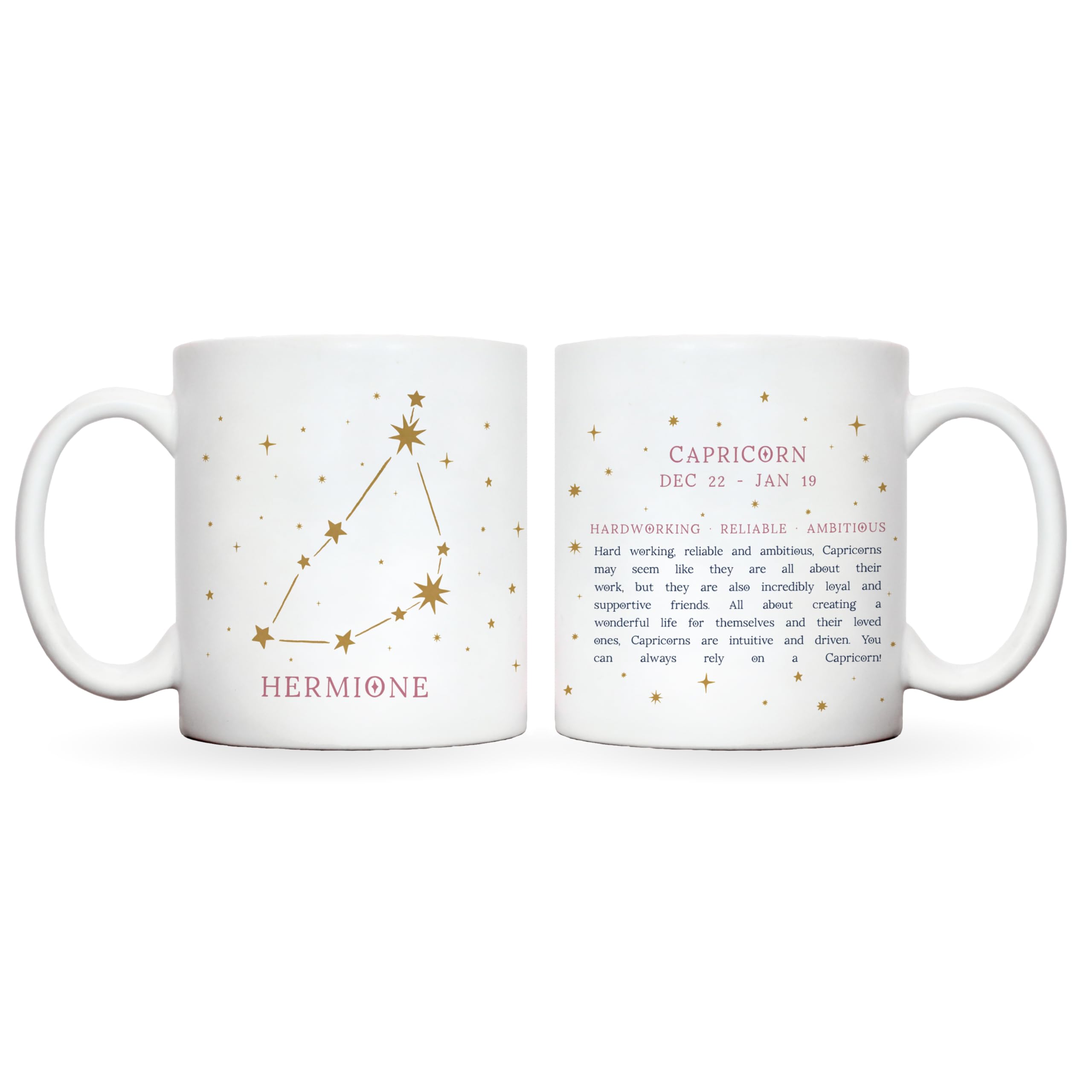 Star constellation mug personalised | constellation map | constellation cup in 12 star signs with characteristics of that starsign | star sig constellation mugs for her | gifts for women (Capricorn)