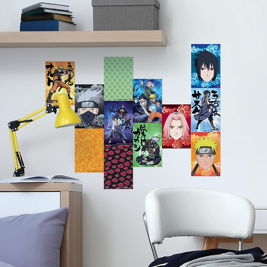 Miniatura 4 de Trends International Naruto Shippuden - Paquete de 12 pósteres para collage de pósteres