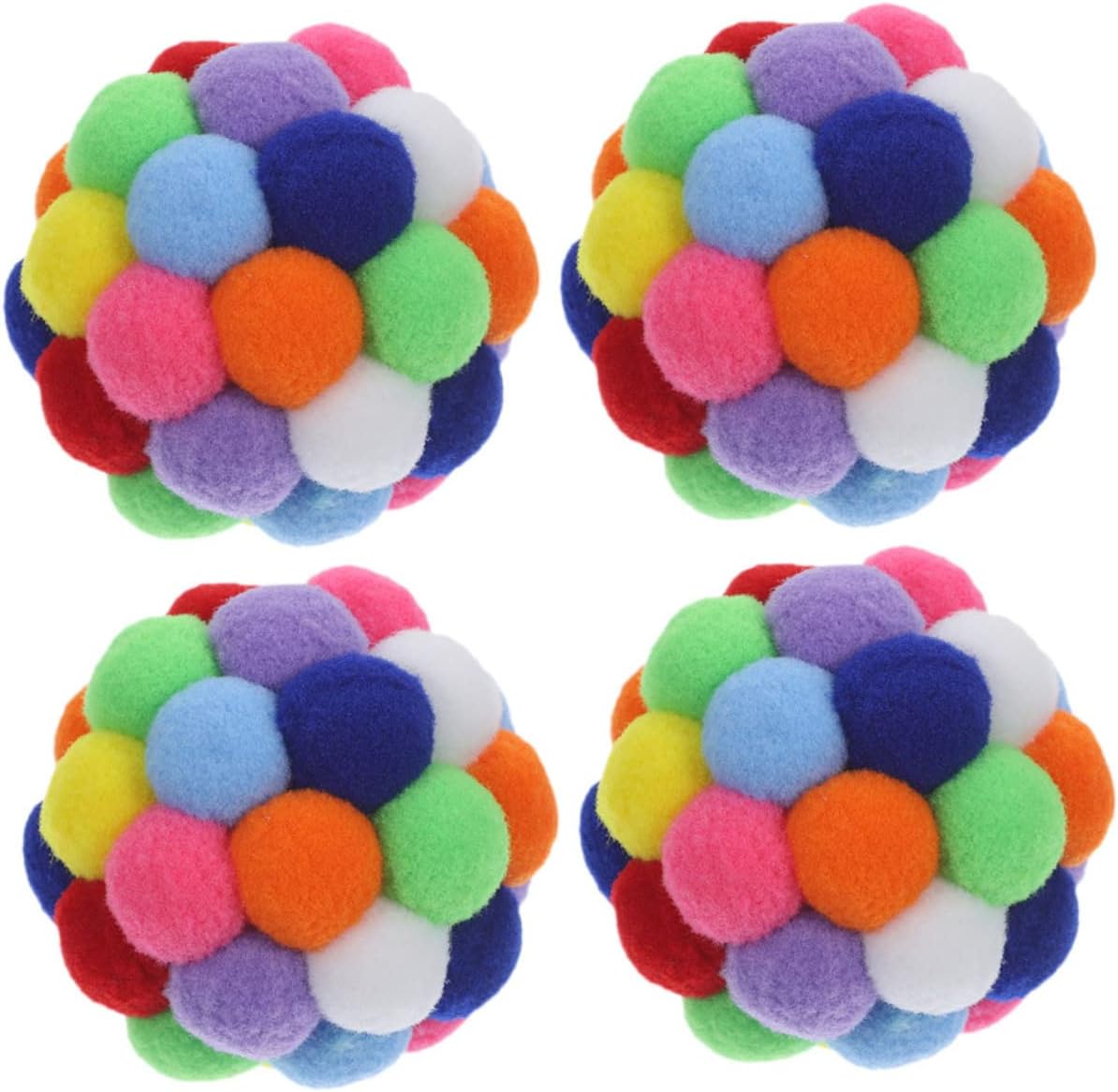 Ipetboom 20 Pcs Cat Ball Kitten Chase Rattle Pet Scratching Ball Kitten Toys Cat Scratching Sisal Bal Soft Fuzzy s Scratcher Toys Pet Toy Pet Household Plush