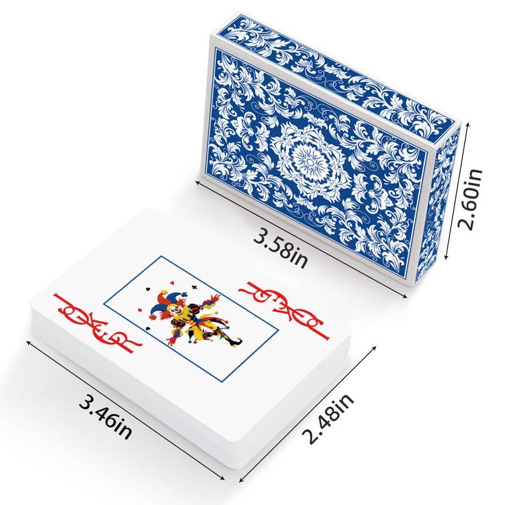 Sondeng 2 Pack Playing Cards Deck of Cards Professional Poker Set Jumbo Index Large Print Playing Card for Adults Seniors,Card Games for Night Party Playing Card for Family Companion Blue Red - Image 2