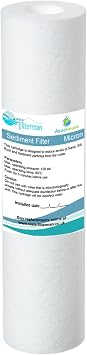 AquaHouse 10" Sediment Water Filter Cartridge for Reverse Osmosis, Water fed Pole & Partictle Filtration, fits Standard 10" Filter housings - 5 Micron
