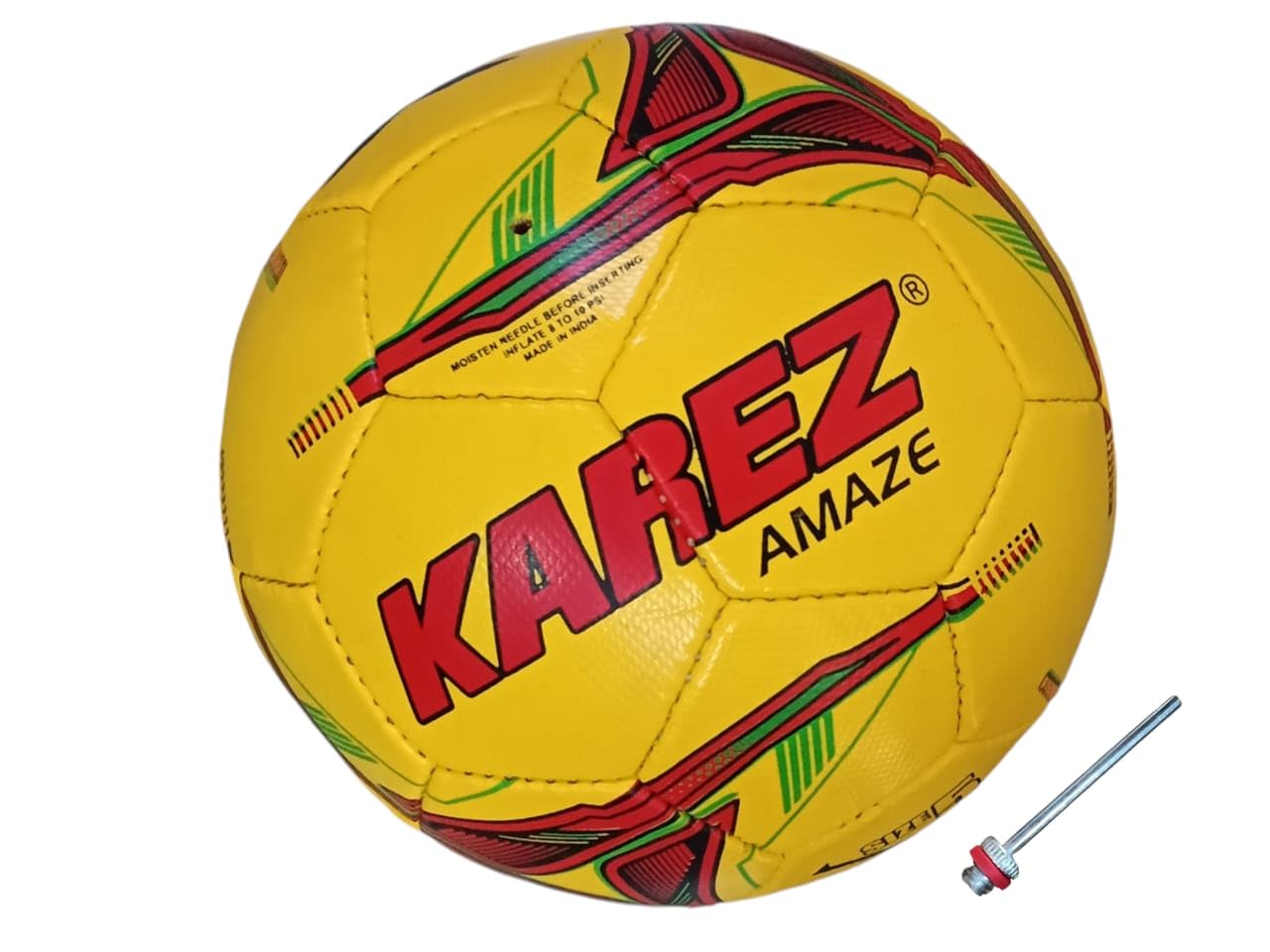 Sujata Sports Synthetic Sports Xtreme Football Size 5 Made in PVC (Hand Stich) Football for Adults (Dark Yellow)