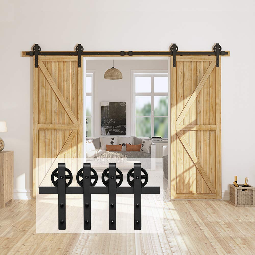 Buy HomLxaLx 10FT Heavy Duty Barn Door Hardware Kit, Sliding Barn Door