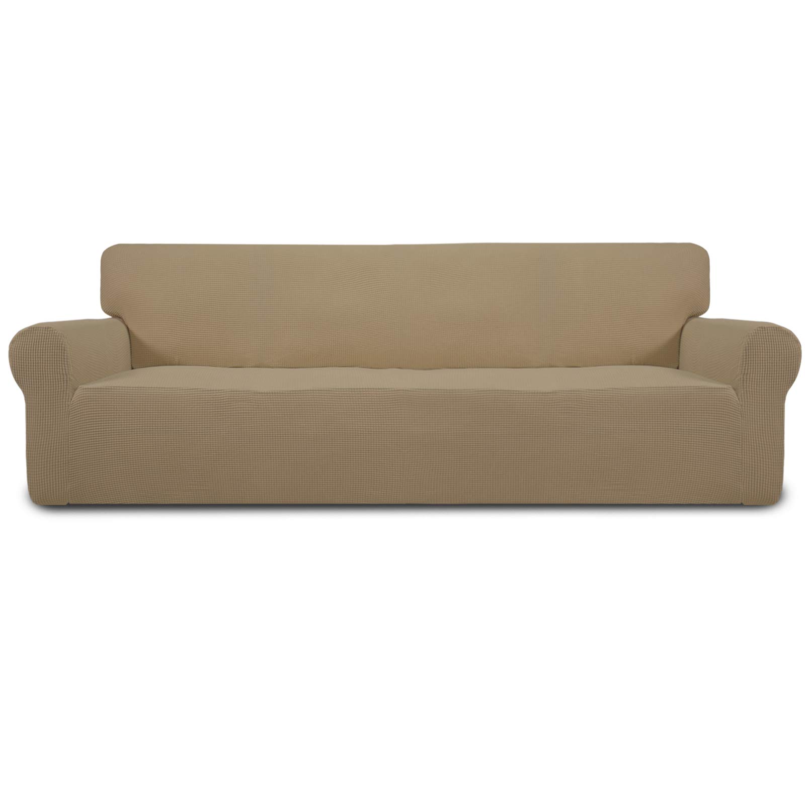 Easy-Going Stretch 4 Seater Sofa Slipcover 1-Piece Sofa Cover Furniture Protector Couch Soft with Elastic Bottom for Kids, Polyester Spandex Jacquard