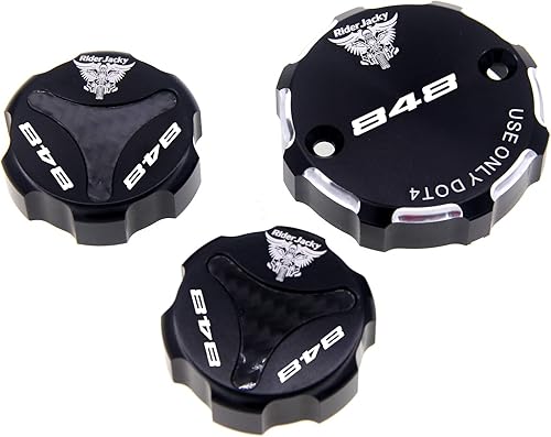 Para Ducati 848EVO 2008-2013 2009 2010 2011 2012 CNC aluminio motocicleta freno delantero embrague y tapa de depósito de líquido de freno trasero