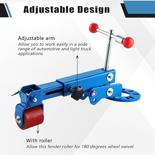 Miniatura 3 de ATPEAM Herramienta de rodillo de guardabarros de servicio pesado, herramientas de extensión para enrollamiento de labios, herramienta de balanceo de