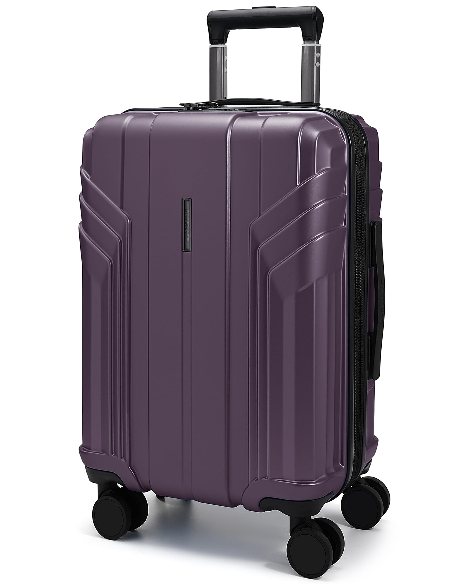 BAGSMART Expandable Carry On Luggage 22x14x9 Hardside, Crimson Purple