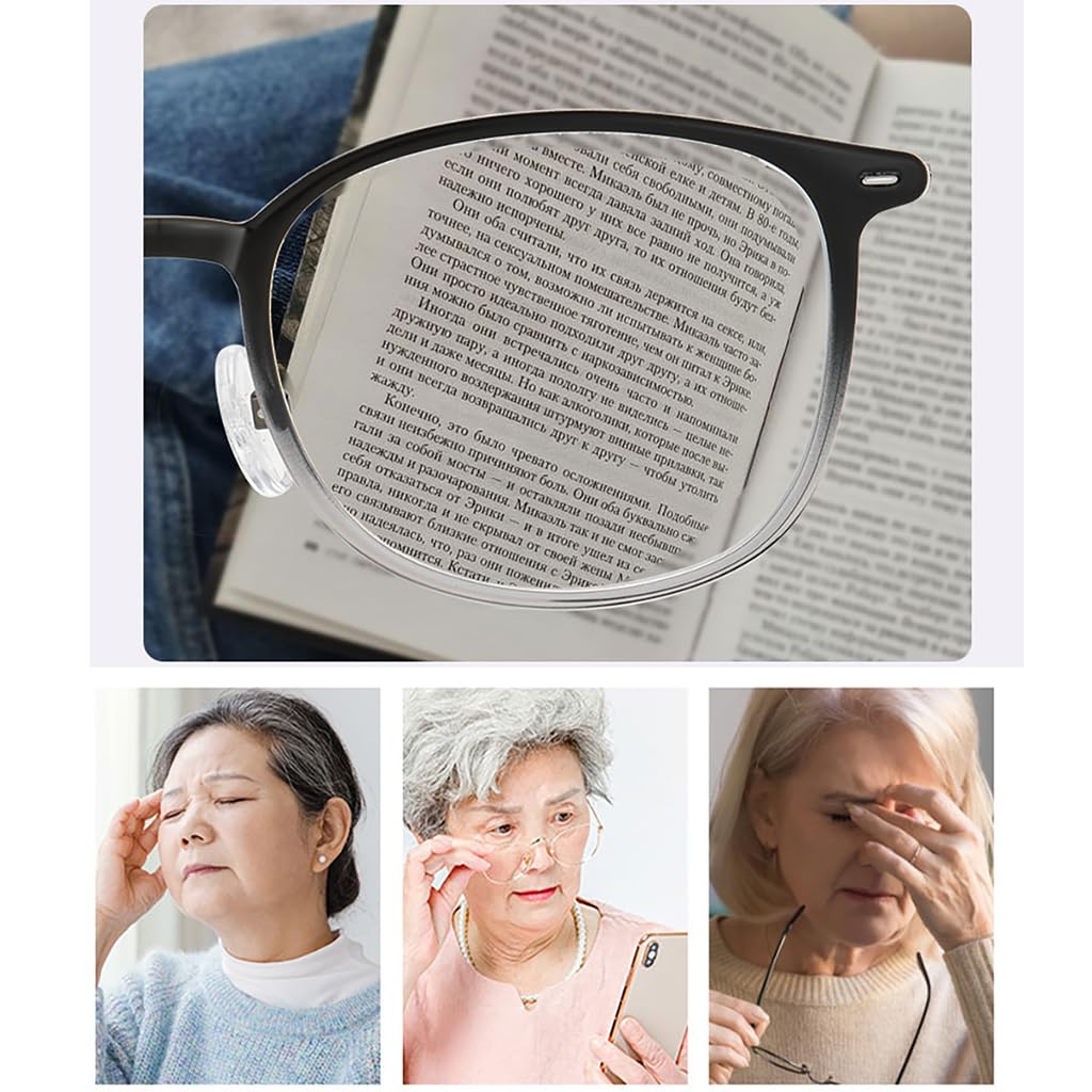 JIETIAN Okulary do czytania dla kobiet HD z filtrem światła niebieskiego Modne okulary do czytania, soczewki asferyczne z żywicy 1,56 Ultralekka oprawka TR90,03,+1.5