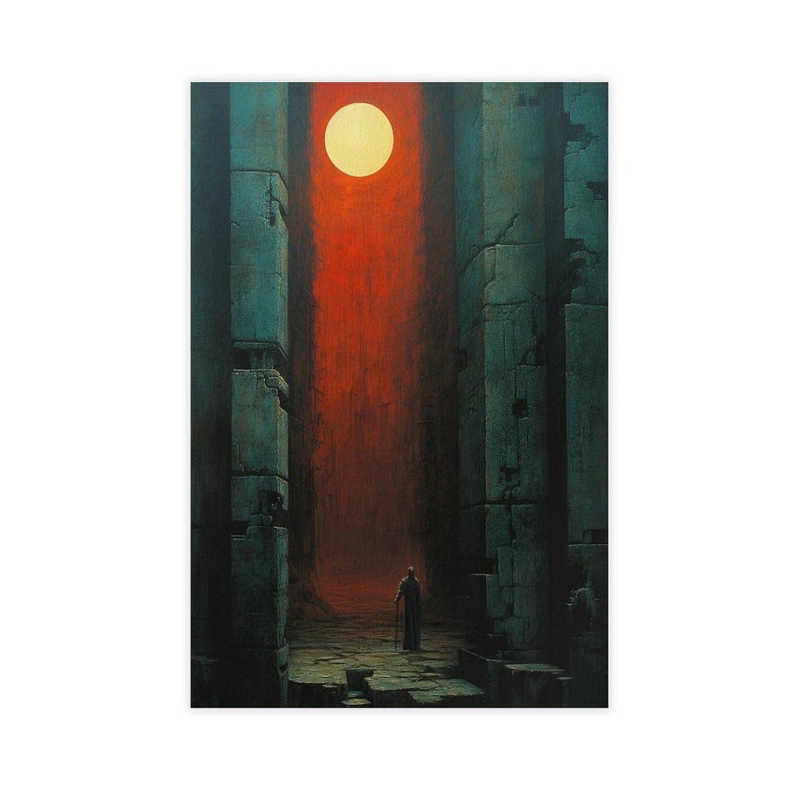 Leinwandposter "The Sun in The Cracks", Schlafzimmerdekoration, Landschaft, Büro, Raumdekoration, Geschenk, 60 x 90 cm