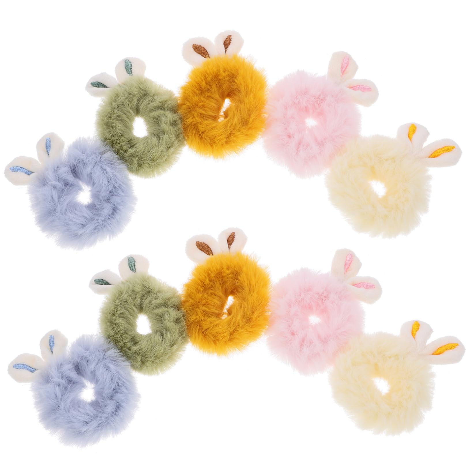 Healeved 50piezas Gomillas De Pelo De Peluche Para Niñas Pack De Scrunchies Suaves Accesorios De Cabello Fáciles De Usar y Combinables Para Estilos Elegantes