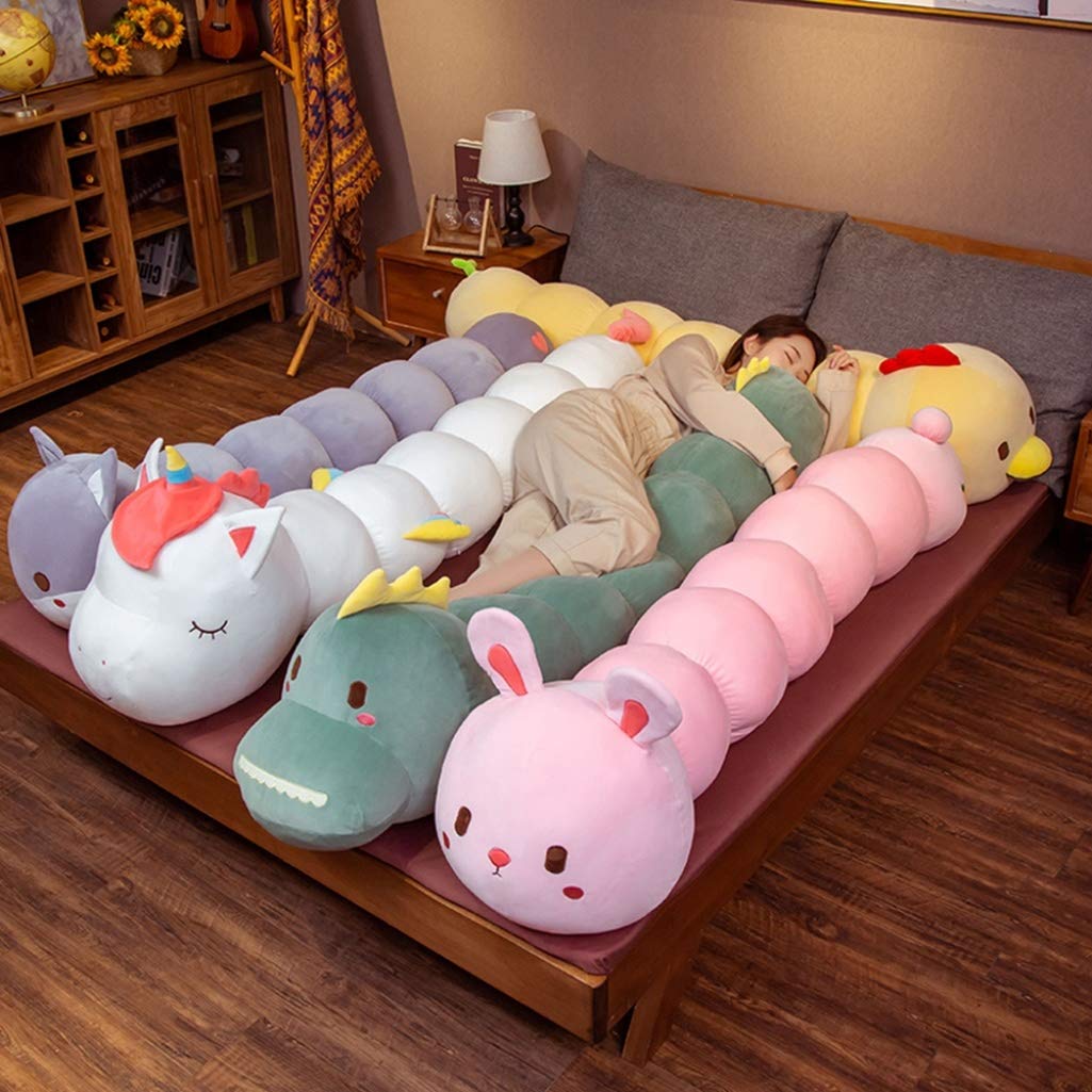 Amazon.co.jp: ロング枕 抱きまくら アニマル ぬいぐるみ 毛虫タイプ
