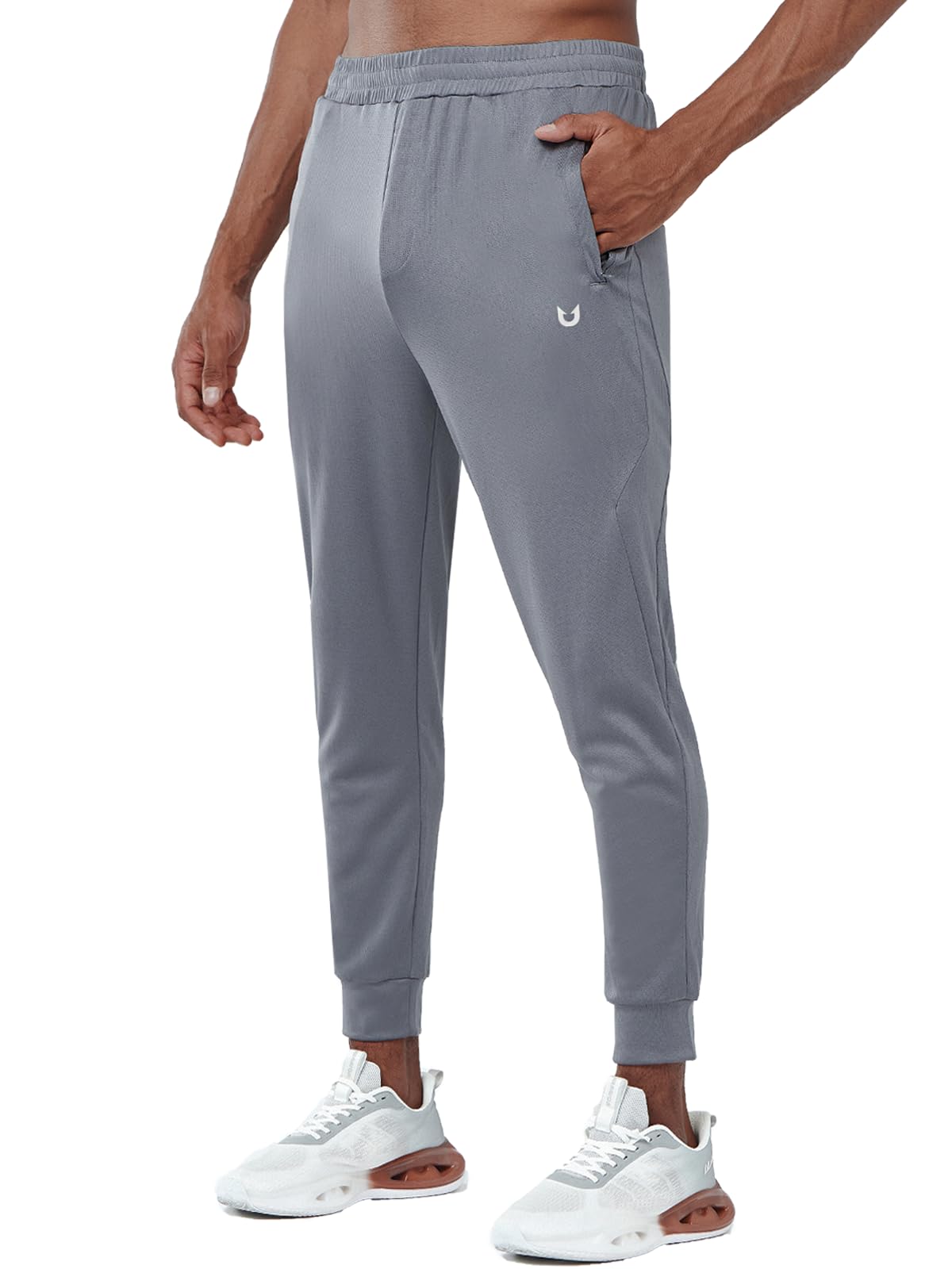 NORTHYARD Men's Athletic Running Joggers Lightweight Workout Gym Pants Jogging Pants Mesh Sweatpants Smokegrey M